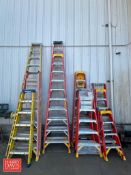 Assorted Fiberglass A-Frame Ladders, Including: Werner and Louisville: up to 12’ - Rigging Fee: $50