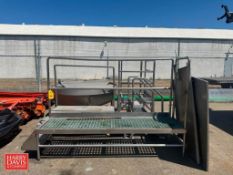 Assorted S/S Fixtures, Including: (2) Platforms: 8’ x 22”, 52” x 2’ with Stairs and Handrail,