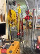 Chain Hoists, Fall Protection, Air Hose, (2) Hose Reels, Extension Cord Reel, Lock Out/Tag Out