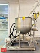 60 Gallon Jacketed S/S Kettle with Centrifugal Pump with Motor, Lightnin Clamp-On Vertical