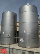 DCI 10,000 Gallon Jacketed All S/S Silo, S/N: 154810A with Horizontal Agitation, (2) S/S Inlet &