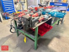 Steel Work Bench: 8’ x 4’ with (2) Vices: 8