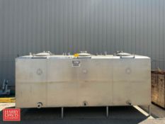 Cherry-Burrell 800 Gallon x 3-Compartment S/S Flavor Tank, S/N: E-062-94 - Rigging Fee: $250