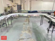 S/S Framed Conveyor: 17’ x 7.5 with (2) 90° Turns and Drive - Rigging Fee: $200