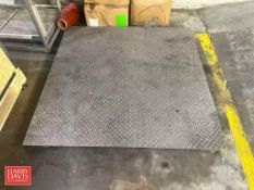 Diamond-Plate Floor Scale: 4' x 4' with Rice Lake Digital HMI - Rigging Fee: $100