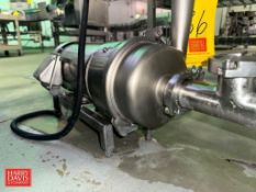 APV Centrifugal Pump, Model: W+22/20, S/N: 1000726228-0004 with Leeson S/S Clad 3/2 HP 3,470/2,900