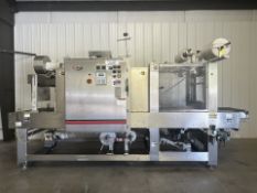Delkor S/S Shrink Tunnel, Model: 25TW-28SS, S/N: SP-2420 with S/S Enclosure, Model: 25TWSS-28, S/N