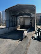 Garage Port: 25’ x 21' x 15' and Roll-Back Receiving Bay Garage Port: 176” x 9' x 155