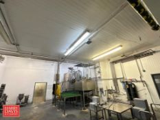 220’+ S/S Piping, Fittings, Clamps, Hangers, (8) Assorted S/S Valves, Including: Air, Ball, Air-