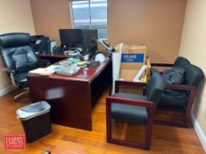 Executive Desk, Bookshelf, Filing Cabinet and (5) Chairs - Rigging Fee: $400