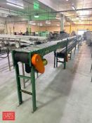 Roach 2-Tiered Roller Conveyor: Top Tier: 42’ x 15, Bottom Tier: 49' x 15 with (2) Drives -