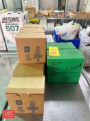 New (8) Cases: Petrol-Gel Sanitary Lubricant, (2) Bulk Milk Filters, (4) Ratchet Straps, (2) Wall