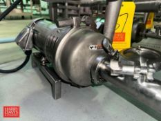 APV Centrifugal Pump, Model: W+22/20, S/N: 1000726228-0003 with Leeson S/S Clad 3/2 HP 3,470/2,900