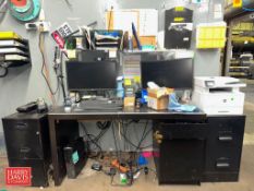 Desk and (2) Filing Cabinets - Rigging Fee: $150