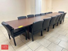 Conference Table: (2) Sections: 91” x 41” with (14) Chairs - Rigging Fee: $400