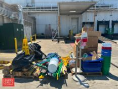 Assorted Cleaning Supplies, Including: Mop/Broom Handles, Dust Mop Kits, Squeegee Heads, Brushes,