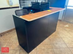 Reception Desk, Paper Shredder and (2) Chairs - Rigging Fee: $150