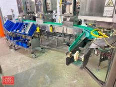 S/S Framed Conveyor: 26' x 8'' with 90° and (2) 45° Turns and Drive - Rigging Fee: $1200