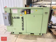 Sullair 100 HP Screw Air Compressor, Model: LS20-100H/A/SUL, S/N: 003-121416, 125 PSI, 42,879 Hrs.