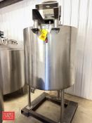 BEVCO 200 Gallon S/S Mix Tank with Vertical Scrape Surface Agitator - Rigging Fee: $500