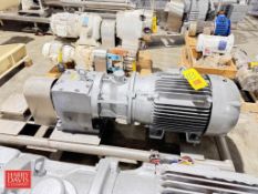 Baldor 40 HP 1,775 RPM Motor with Gear Reducing Drive: Mounted on S/S Frame - Rigging Fee: $100