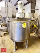 JV Northwest 125 Gallon Steam Jacketed S/S Cook Kettle, S/N: 16172, Center Bridge with Hinged