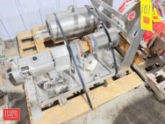 S/S Positive Displacement Pump: Mounted on Cart (Missing Cover Plate) - Rigging Fee: $150