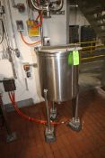 Aprox. 220 Gal. S/S Single Wall Vertical Tank,Internal Tank Dims.: Aprox. 126