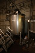 Aprox. 400 Gal. S/S Single Wall Mix Tank,Tank Dims.: Aprox. 4 ft. 6