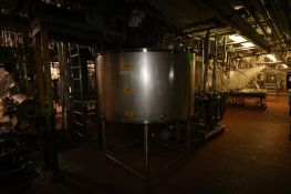 Walker 500 Gal. S/S Processor,M/N PZ-CB-B, S/N SPG-23094, MAT'L: 316 L SS, Vessel Jacket ATMOS, PSIG