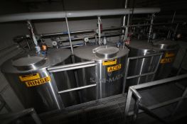 SANI-MATIC 3-Tank CIP System,with Fristam Centrifugal Pump, Associated Valves & Piping, with Control