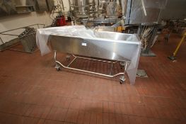 S/S COP Tank,Aprox. 6 ft. L, Mounted on Portable S/S Frame (INV#82504) (LOCATED IN CHAMPAIGN, IL) (