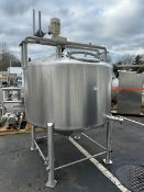 Aprox. 500 Gal. S/S Single Wall Mix Tank,with Vertical Agitator, with Aprox. 6” Clamp Type
