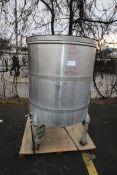 Aprox. 250 Gallon S/S Vertical Tank with Open Top, 2