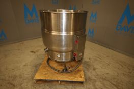 Southbend 100 Gallon S/S Jacketed Electric Kettle, Model KELS-100, SN 67090-7Z-3431 with 3