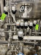 VALVE CLUSTER INCLUDING (10) SUDMO AIR ACTUATED BUTTERFLY VALVES, AIR ACTUATED JACKETED BALL VALVES,