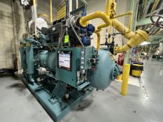 FRICK HIGH STAGE AMMONIA SCREW COMPRESSOR, MODEL TDSH283L, S/N TDSH283L1183H, 300 MAWP PSIG 200 @450