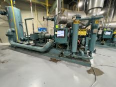 FRICK 450-HP BOOSTER AMMONIA SCREW COMPRESSOR, MODEL TDSB355L, S/N TDSB355L0024KZ, 3575 RPM, 4800 V