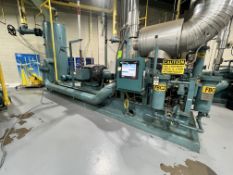 FRICK 450-HP BOOSTER AMMONIA SCREW COMPRESSOR, MODEL TDSB355L, S/N TDSH355L0028KZb, 3575 RPM, 4800