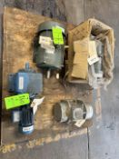 PALLET WITH ASSORTED MOTORS AND DRIVES (SIMPLE LOADING FEE $110)