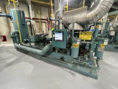 FRICK 450-HP BOOSTER AMMONIA SCREW COMPRESSOR, MODEL TDSB355L, S/N TDSB355L01, 3568 RPM, 4800 V