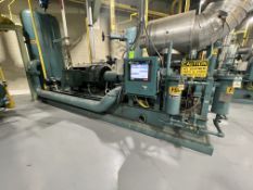 FRICK 1500-HP BOOSTER AMMONIA SCREW COMPRESSOR, MODEL TDSH355L, S/N TDSH355L0505, 3574 RPM, 4800 V