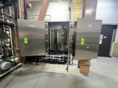 3-DOOR S/S CONTROL CABINET EQUIPPED WITH (2) ALLEN BRADLEY FLEX I/O ETHERNET/IP, SOLENOID VALVES AND