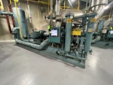 FRICK 450-HP BOOSTER AMMONIA SCREW COMPRESSOR, MODEL TDSB355L, S/N TDSB355L01, 3568 RPM, 4800 V