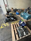 (9) PALLETS OF MOTORS OF ASSORTED SIZES AND CONFIGURATIONS (SIMPLE LOADING FEE $550)