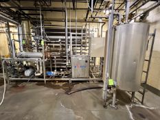 APV TUBULAR HEAT EXCHANGER SKID, 96-PASS NESTED JACEKTED HEATING TUBES, INCLUDES CIRCULATION