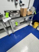 (2) SHOP DESKS WITH ACID RESISTENT COUNTERTOPS, APPROX. 64 IN. X 36 IN. X 40 IN. LWH