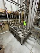 S/S VALVE SKID WITH S/S APPROX. (12) BUTTERFLY VALVES AND AIR VALVES, (3) SUDMO DOUBLE SEATED AIR