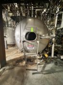 SFI 2,500 GALLON HORRIZONTAL S/S MIXING TANK, S/N 3437, WITH DUAL TOP-MOUNT AGITATION, COOKER FEED