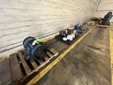 (8) PALLETS OF ASSORTED MOTORS, DRIVES AND PUMPS (SIMPLE LOADING FEE $880)